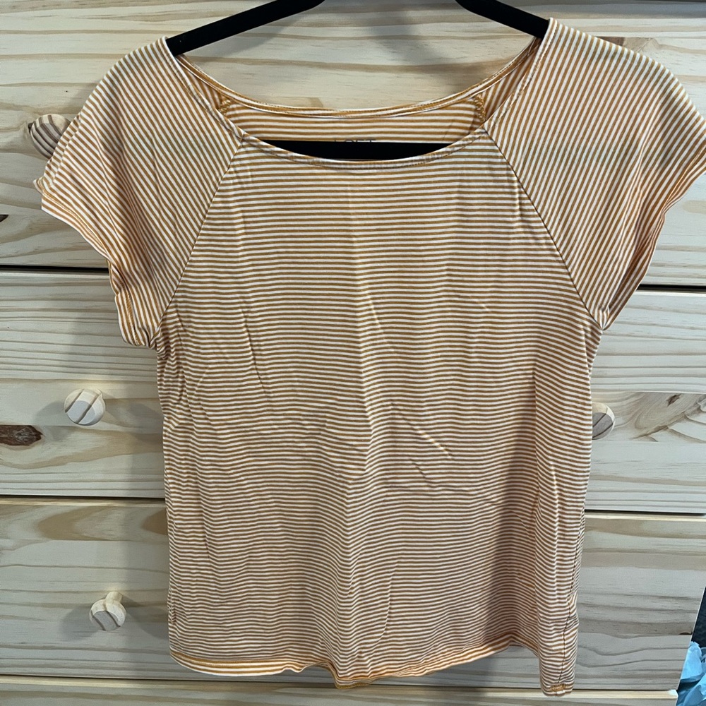 LOFT Striped Boat Neck Tee